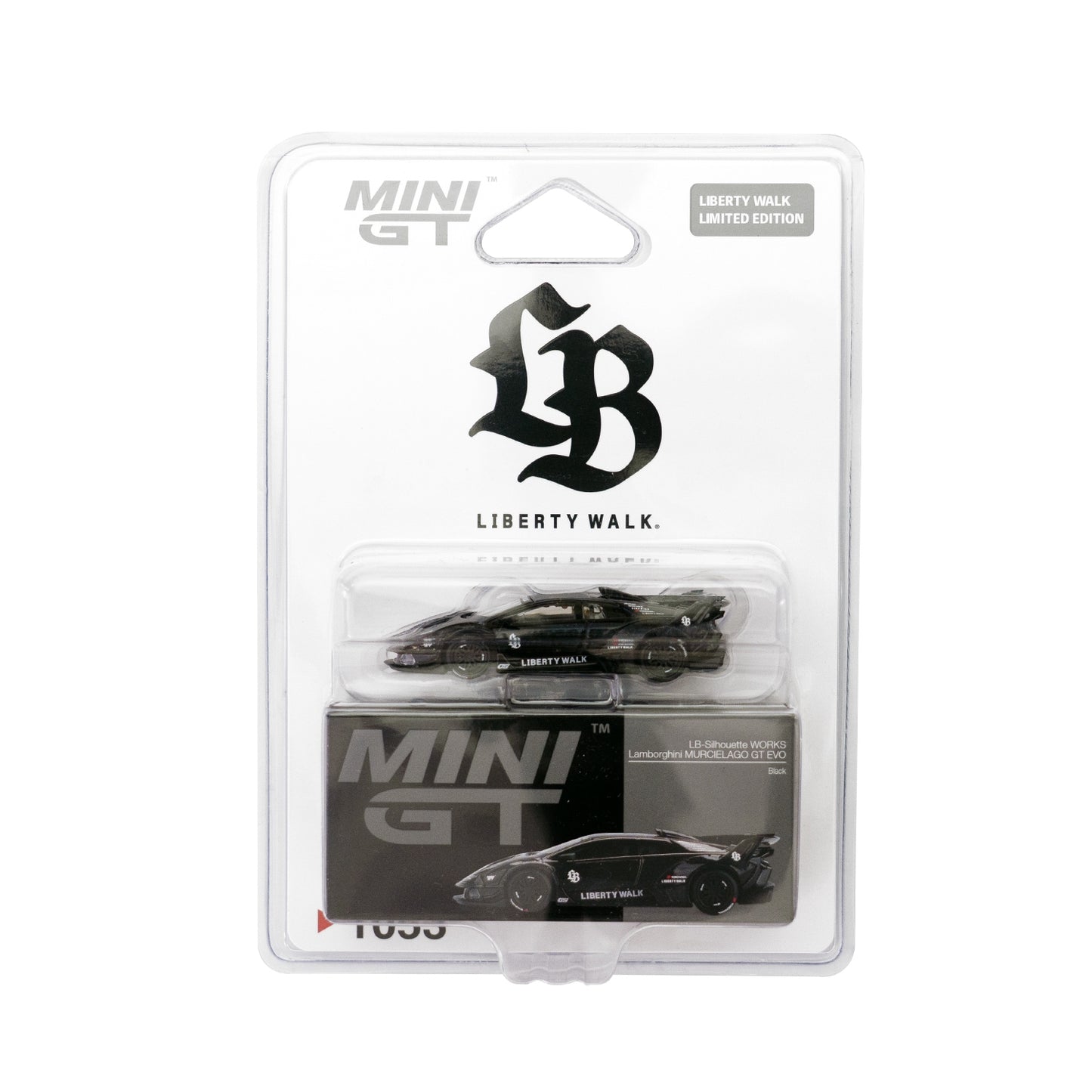 Mini GT Lamborghini LB-Silhouette Works Murcielago GT Evo Black LB Card MGT01053 1/64 Diecast