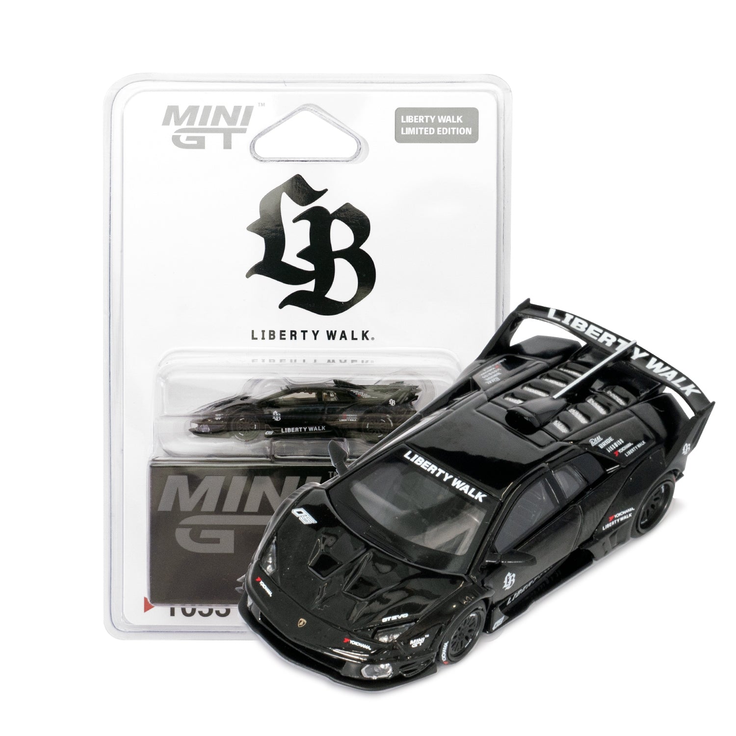 Mini GT Lamborghini LB-Silhouette Works Murcielago GT Evo Black LB