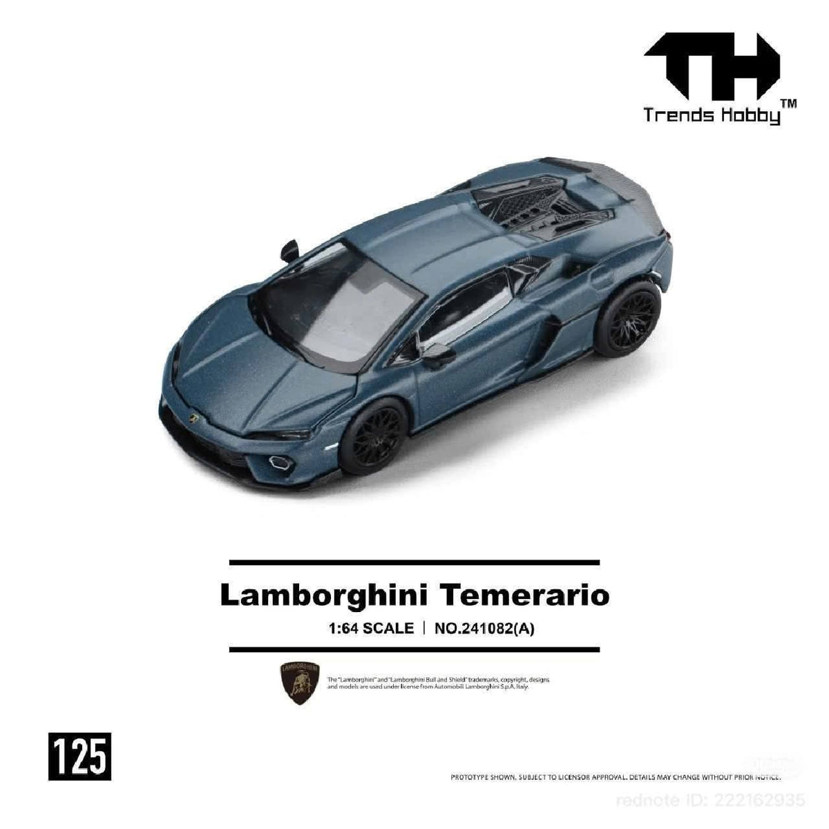 Trends Hobby Lamborghini Temerario Blue 241082A 1/64 Diecast