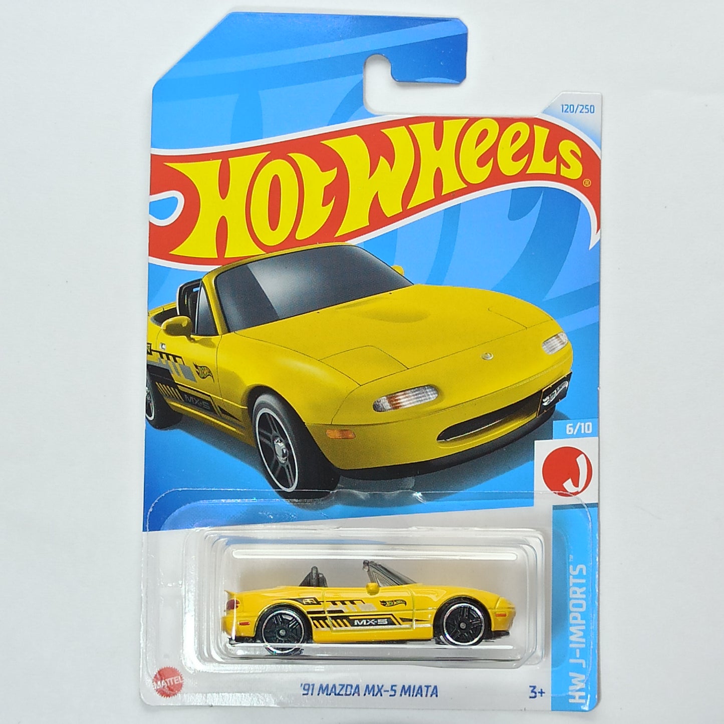 Hot Wheels Mazda 91 MX-5 Miata Yellow 2024 HW J-Imports 1/64 Diecast