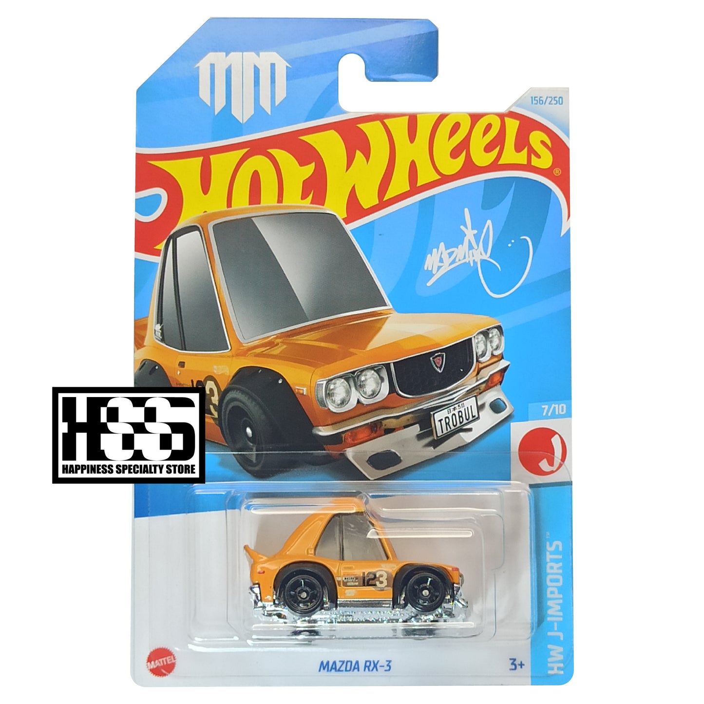 Hot Wheels Mazda RX-3 (Tooned) Orange 2024 HW J-Imports