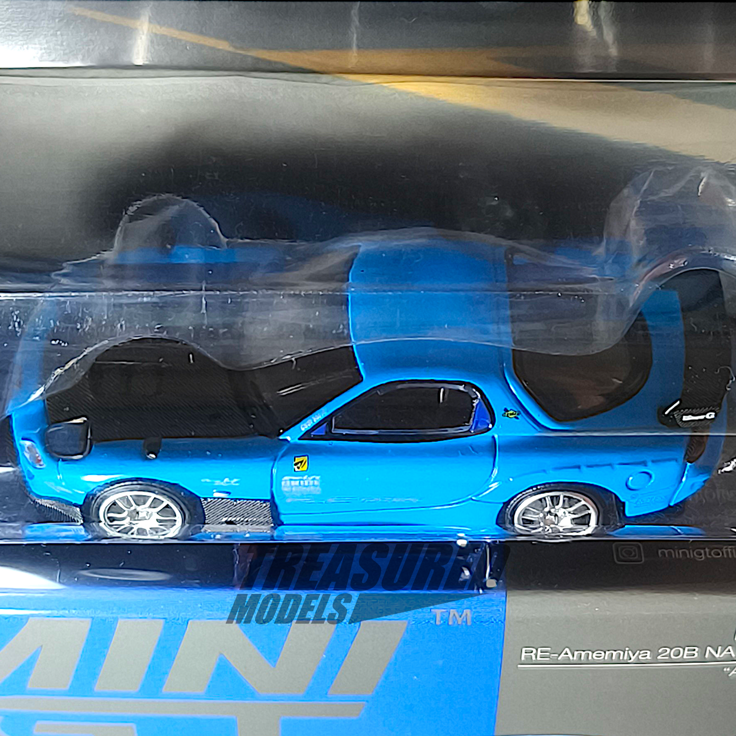 Mini GT Mazda RX-7 RE-Amemiya 20B NA 3ROTOR-7 “Ama-san Go” Blister Packaging MGT01046 1/64 Die Cast
