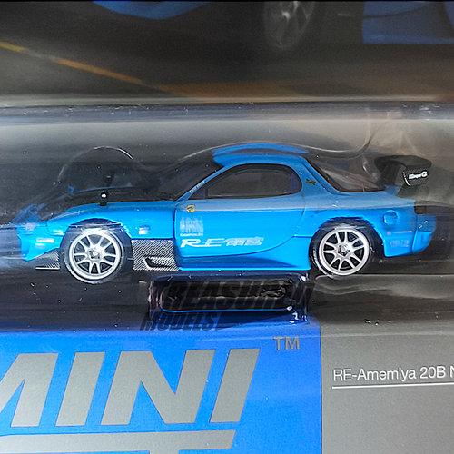 Mini GT Mazda RX-7 RE-Amemiya 20B NA 3ROTOR-7 “Ama-san Go” Blister Packaging MGT01046 1/64 Die Cast