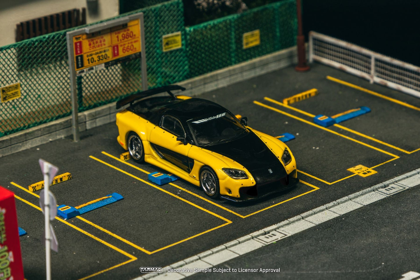 Tarmac Works Mazda RX-7 VeilSide Fortune7 Yellow Black T64G-075-YE 1/64 Diecast