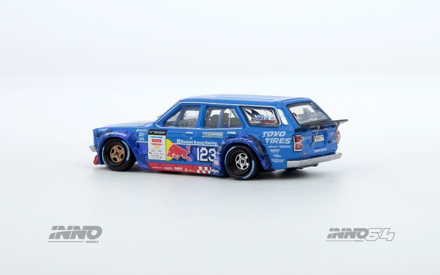 Inno64 Mazda RX3 Station Wagon Mad Mike 1976 D1GP Series 2024 1/64 Die Cast