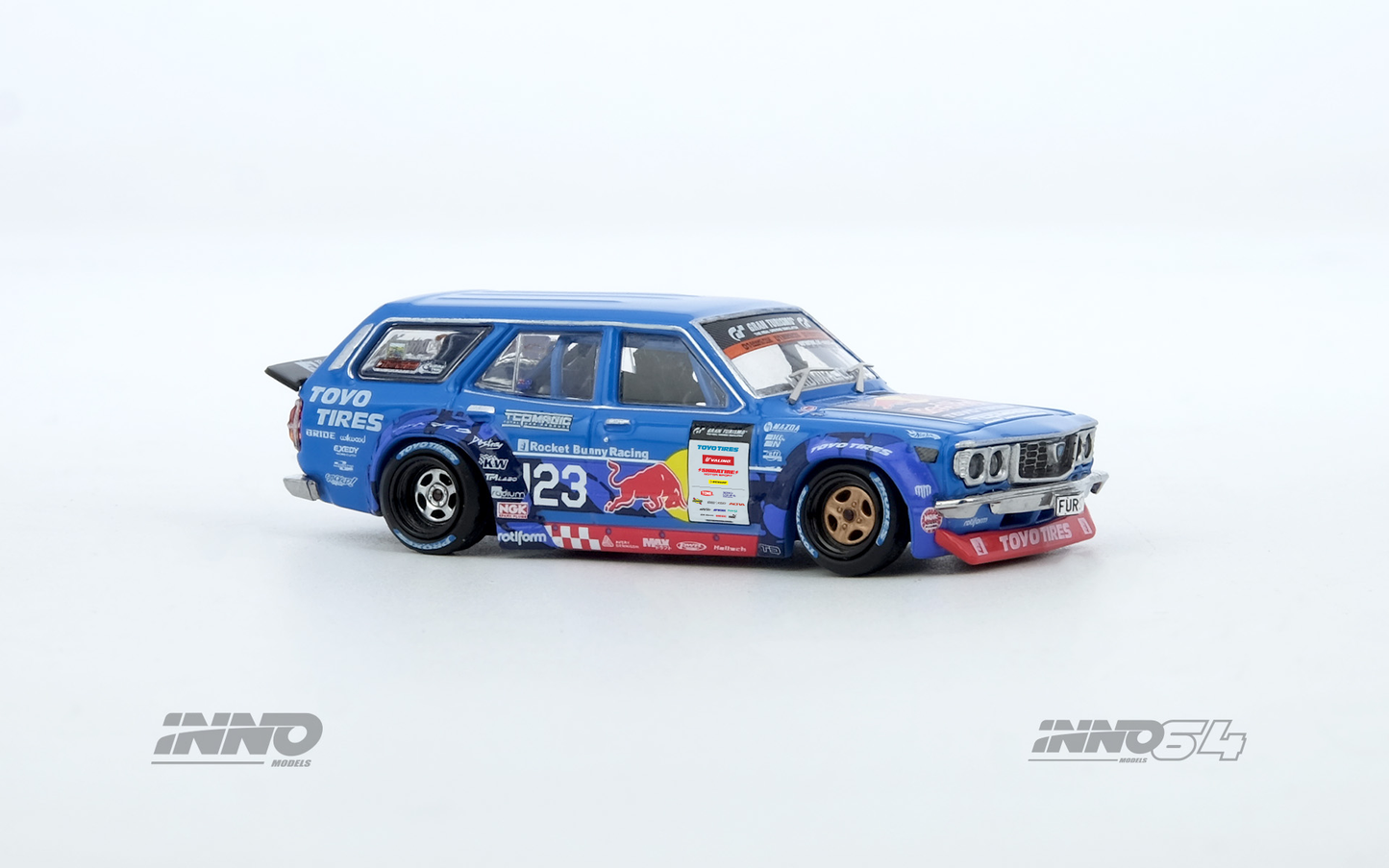 Inno64 Mazda RX3 Station Wagon Mad Mike 1976 D1GP Series 2024 1/64 Die Cast