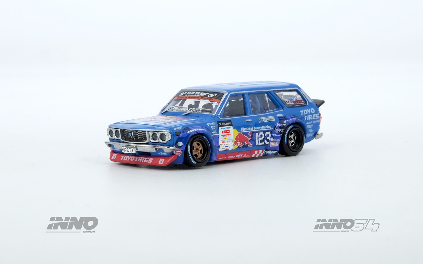 Inno64 Mazda RX3 Station Wagon Mad Mike 1976 D1GP Series 2024 1/64 Die Cast