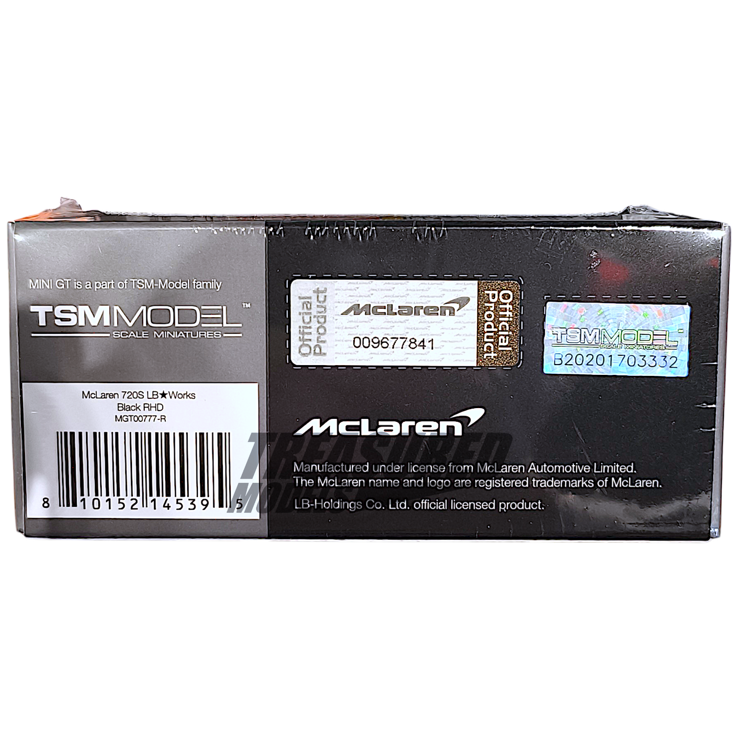 Mini GT McLaren 720S LB Works Black MGT00777 1/64 Diecast