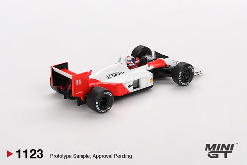 *Pre-Order* Mini GT McLaren MP4-4 #11 Alain Prost 1988 Japanese Grand Prix 2nd Place Blister Packaging MGT01123 1/64 Die Cast