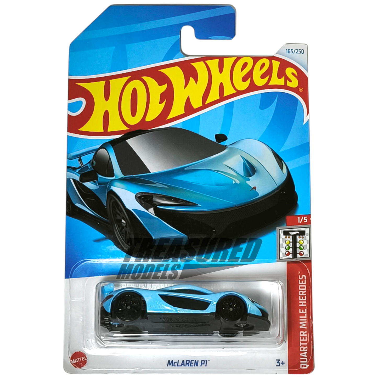 Hot Wheels McLaren P1 Light Washed Azure 2024 Quarter Mile Heroes 1/64 Die Cast