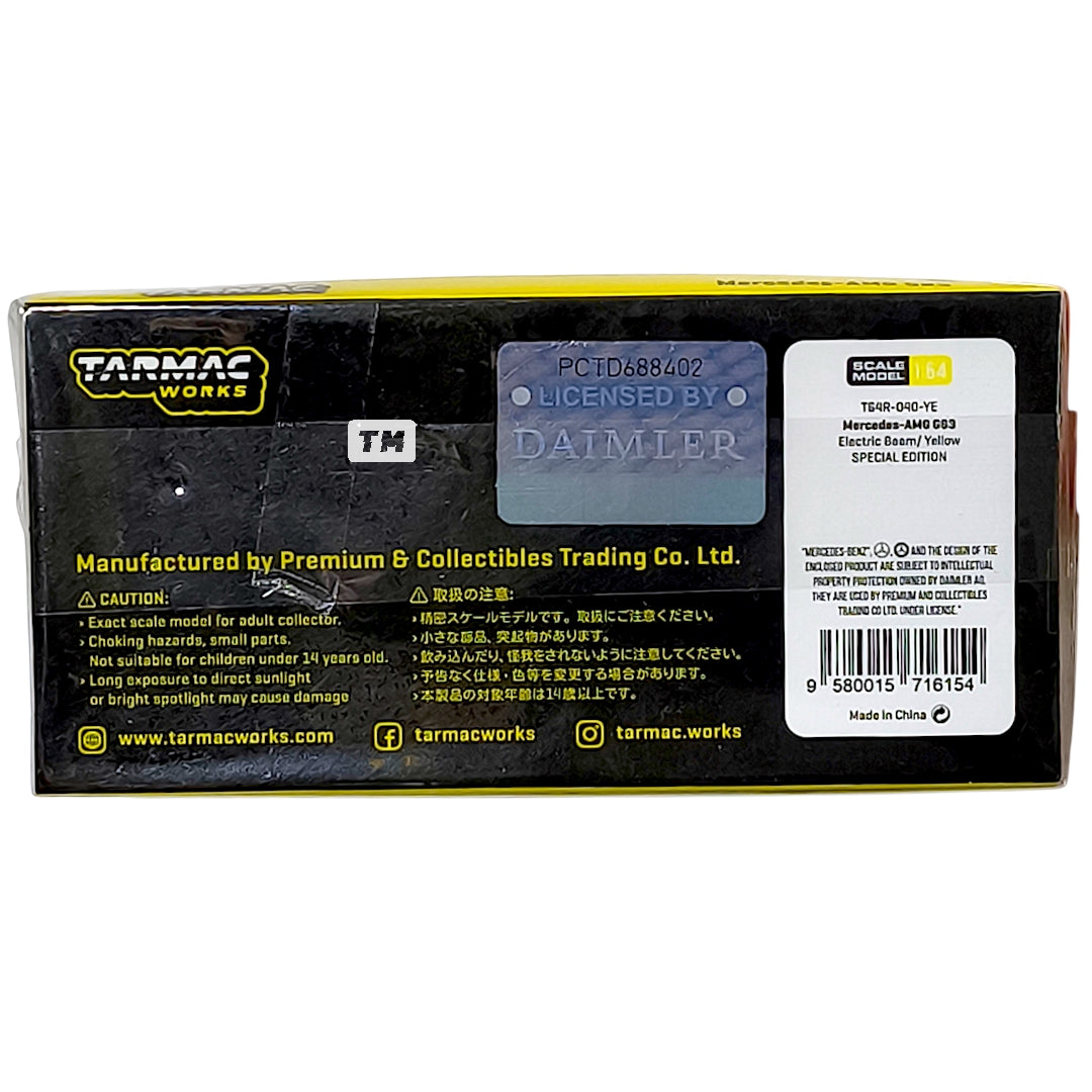 Tarmac Works Mercedes-AMG G63 Electric Beam Yellow Special Edition T64R-040-YE 1/64 Diecast