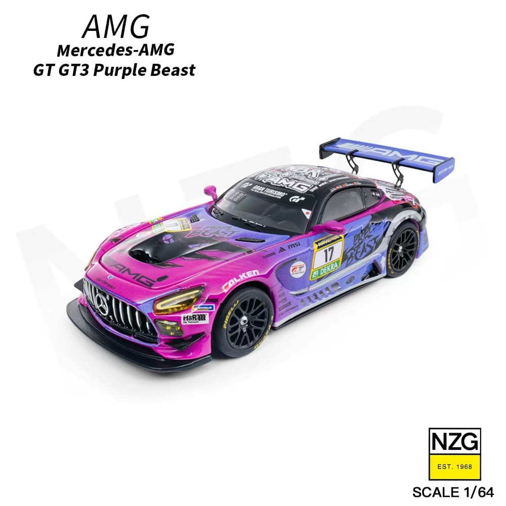 Kilo Works Mercedes-AMG GT GT3 Purple Beast 1/64 Diecast