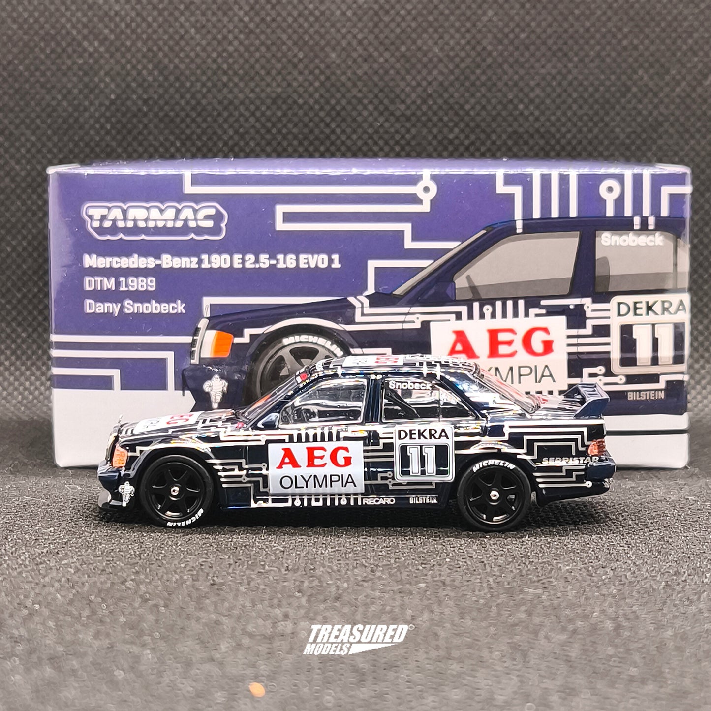 CHASE! Tarmac Works Mercedes-Benz 190 E 2.5-16 EVO 1 DTM Chase 1989 Dany Snobeck T64G-057-89DTM11 1/64 Diecast