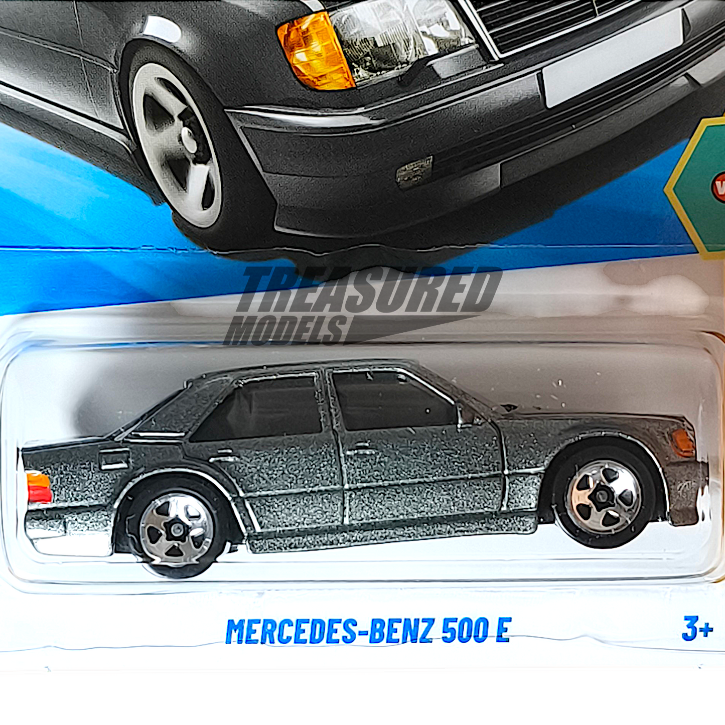 Hot Wheels Mercedes-Benz 500 E Metalflake Gray 2025 Main Line HW 70s vs 90s 1/64 Diecast