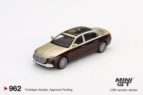 Mini GT Mercedes-Maybach S 680 Gold Dark Red Metallic MG00962 1/64 Die Cast