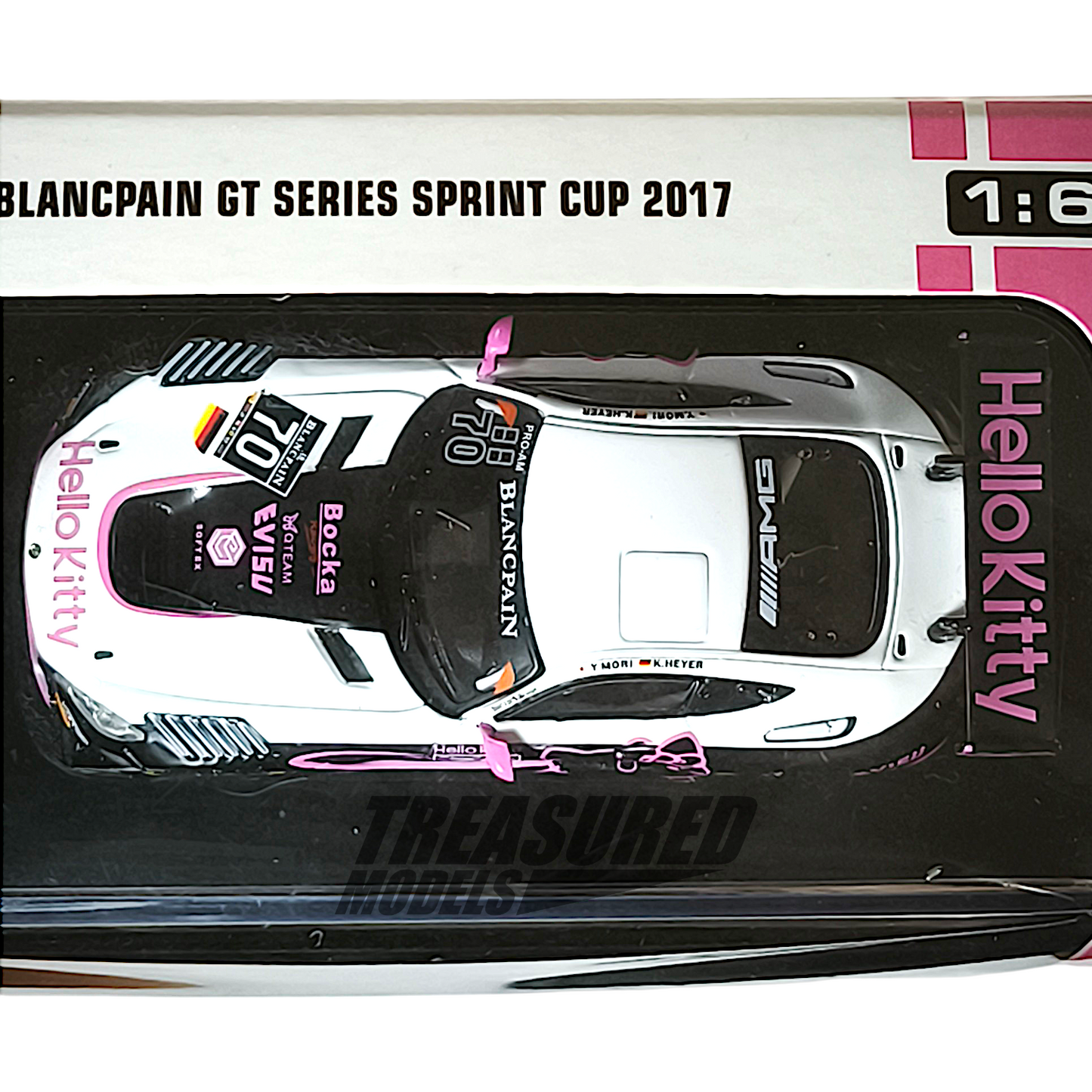 Tarmac Works Mercedes AMG GT3 Blancpain GT Series Sprint Cup 2017 Hello Kitty T64-008-HK 1/64 Die Cast