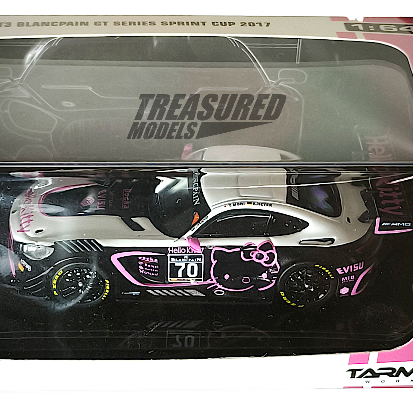 Tarmac Works Mercedes AMG GT3 Blancpain GT Series Sprint Cup 2017 Hello Kitty T64-008-HK 1/64 Die Cast