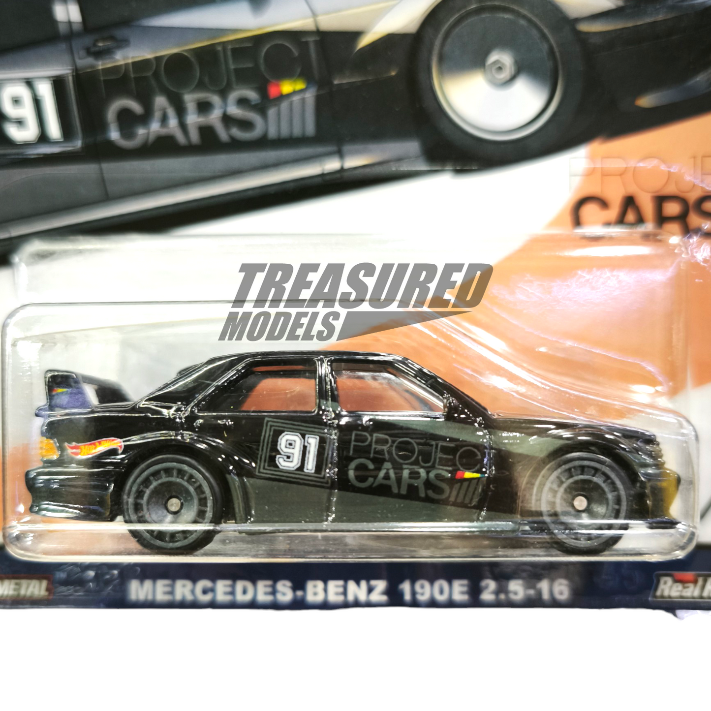 Hot Wheels Mercedes Benz 190 E 2.5-16 Black 2018 Premium Car Culture Euro Speed 1/64 Die Cast