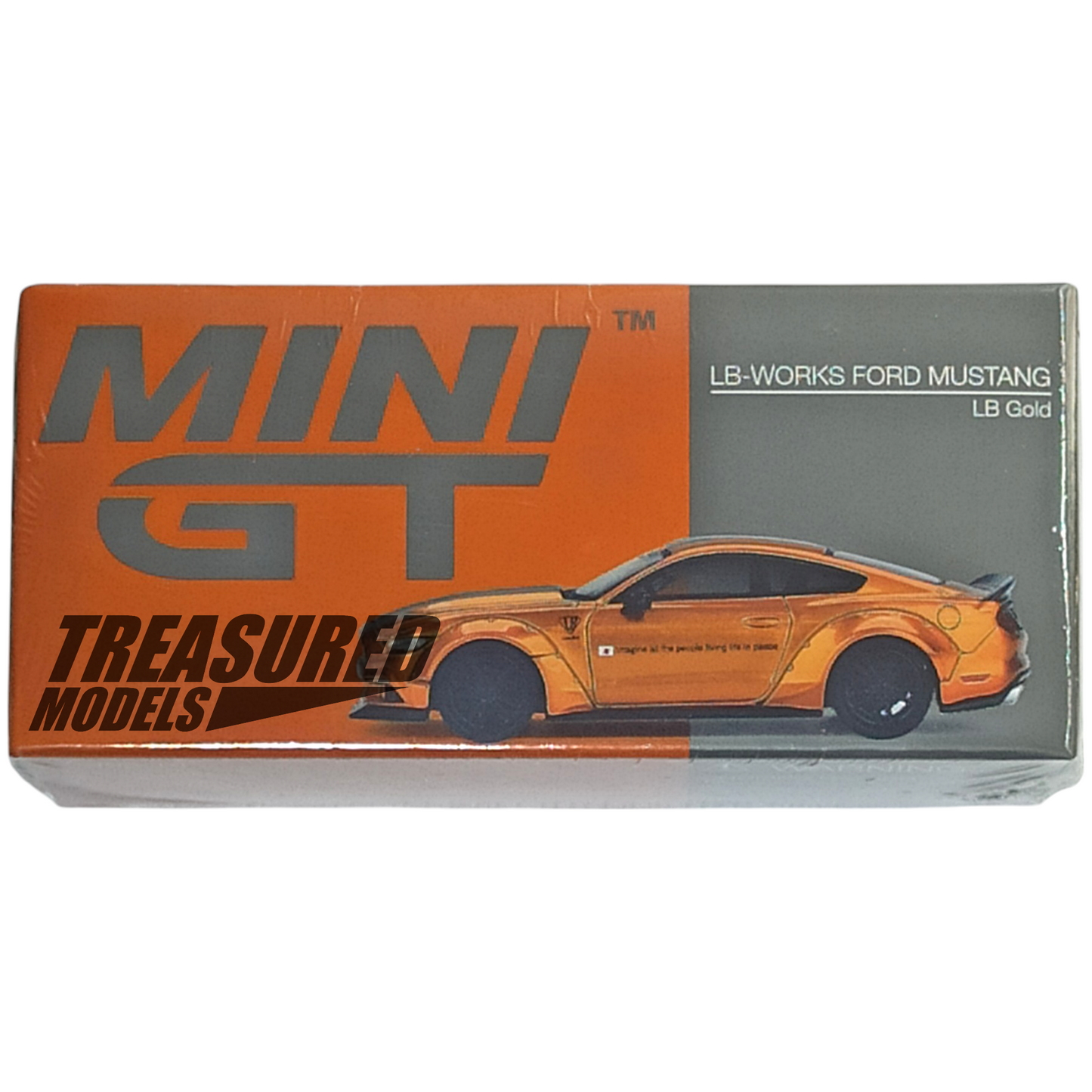 Mini GT 847 LB-Works Ford Mustang LB Gold 1/64 Die Cast