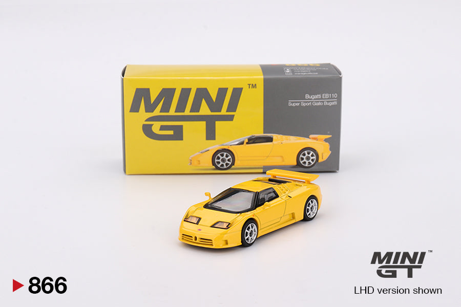 Mini GT Bugatti EB110 Super Sport Giallo Bugatti MGT00866 1/64 Die Cast