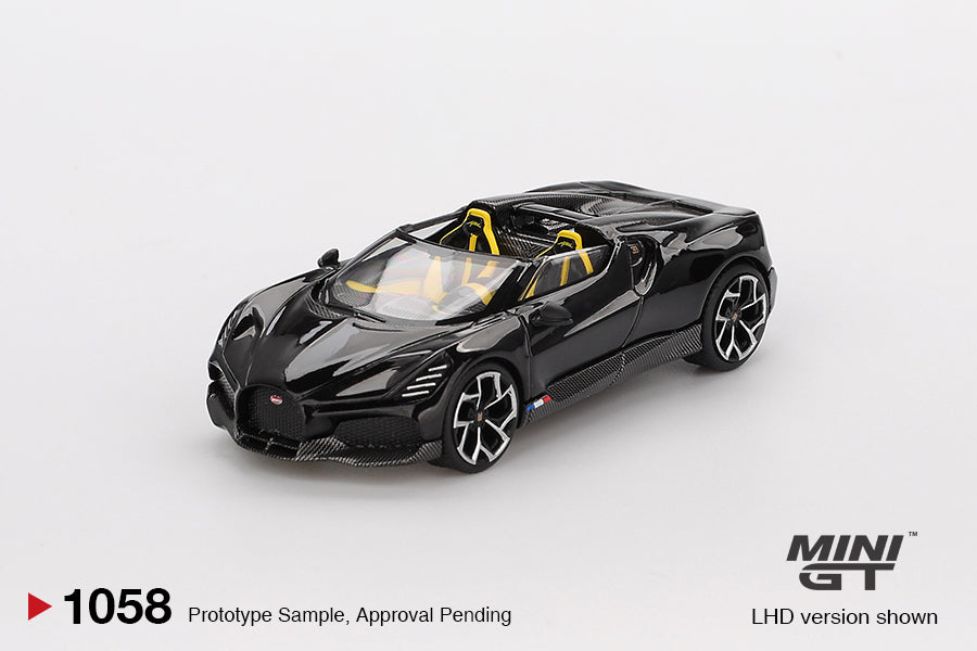 Mini GT Bugatti W16 Mistral Black MGT01058 1/64 Die Cast