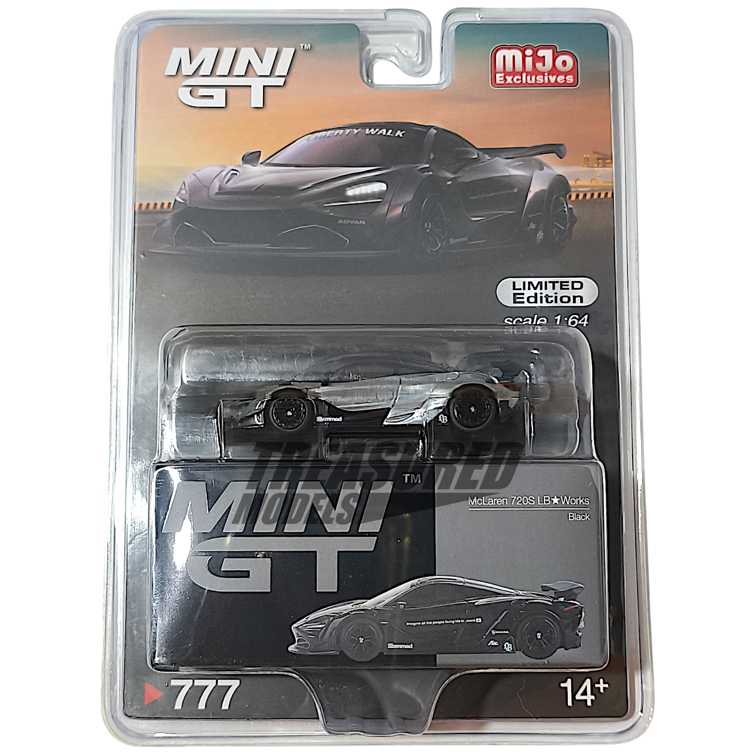 Mini GT CHASE McLaren 720S LB Works Black Blister Packaging