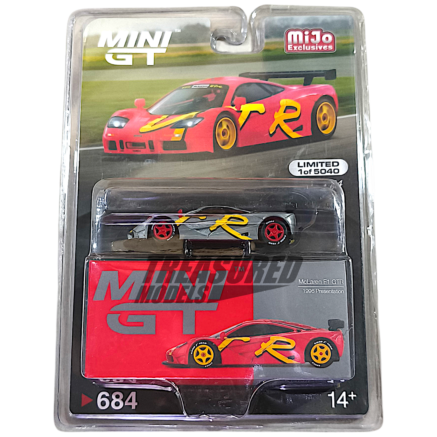 Mini GT CHASE McLaren F1 GTR 1996 Presentation MGT00684 1/64 Diecast