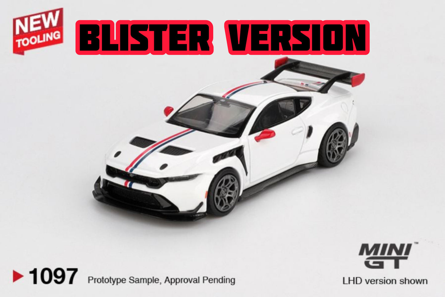 Mini GT Ford Mustang GTD Spirit of America Blister Packaging MGT01097 1/64 Diecast