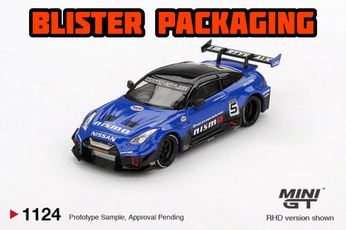 Mini GT LB-Silhouette WORKS GT NISSAN 35GT-RR Ver.2 Blue Blister Packaging MGT01124 1/64 Die Cast