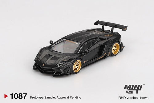 Mini GT Lamborghini Aventador LB★WORKS Limited Edition Matte Black MGT01087 1/64 Die Cast