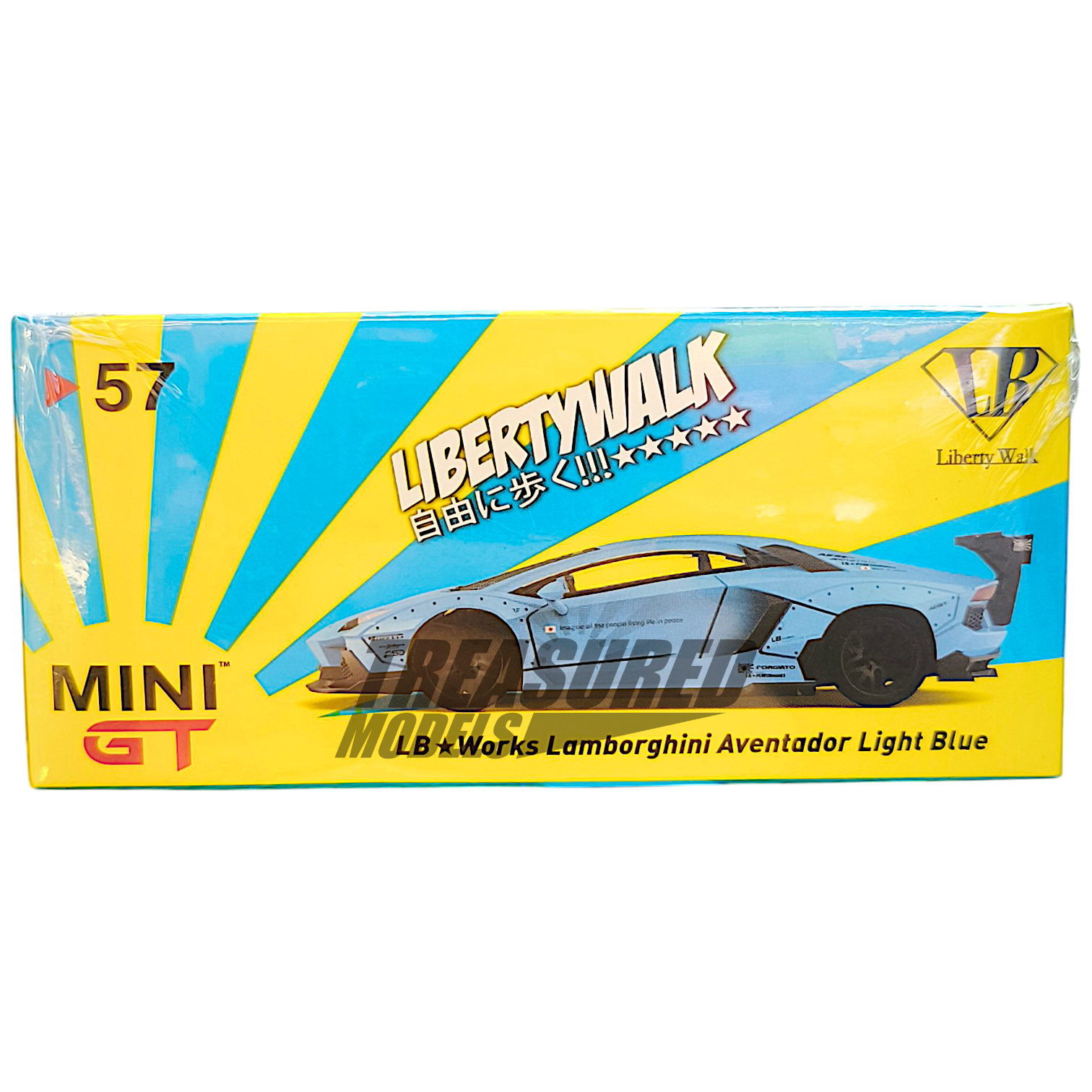 Mini GT Lamborghini Aventador LB Works Light Blue MGT00057 1/64