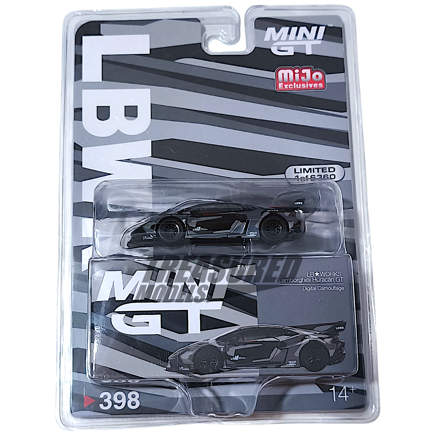 Mini GT Lamborghini LB☆WORKS Huracán GT Digital Camouflage LBWK Mini GT Lamborghini LB☆WORKS Huracán GT Digital Camouflage LBWK