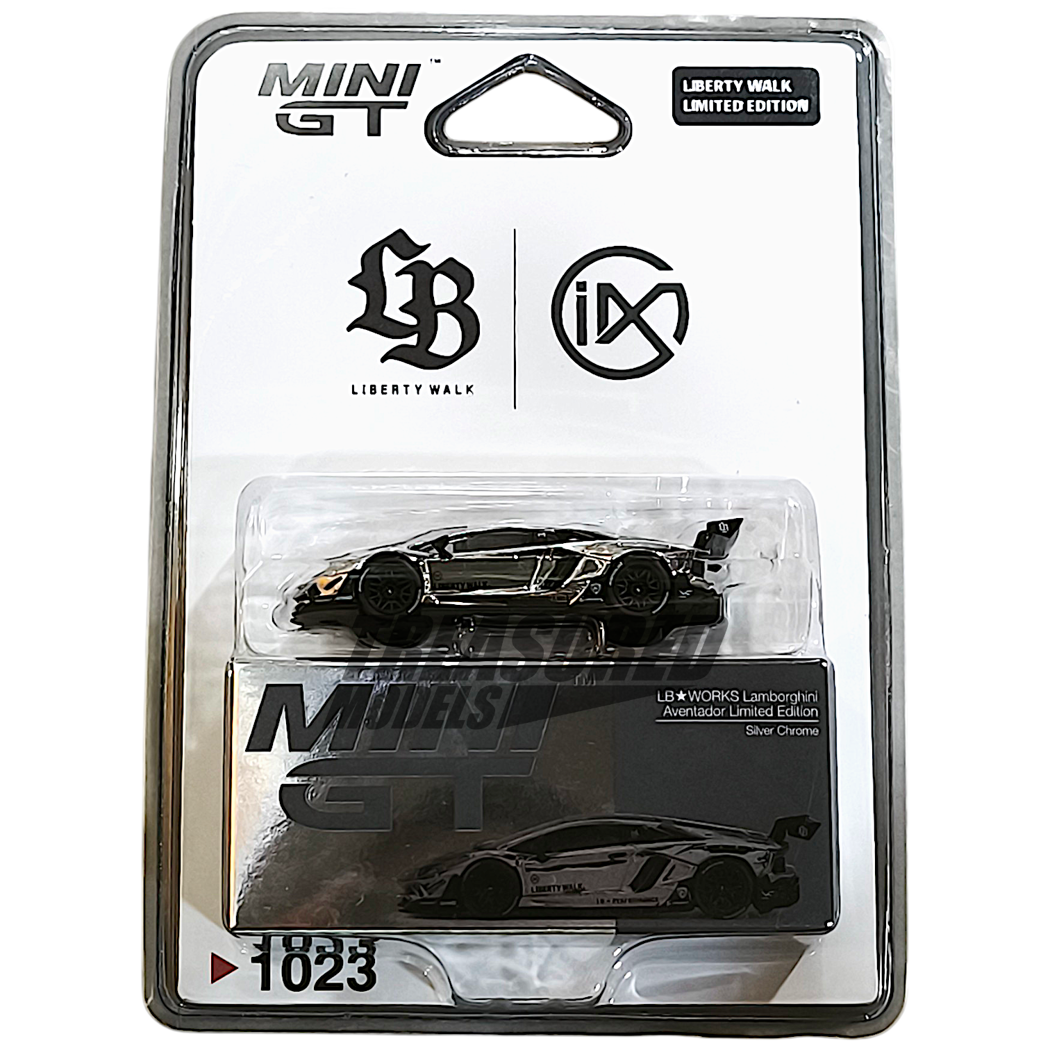 Mini gt Lamborghini Crome IMX 2台 Mini GT Lamborghini LB Works Aventador Limited Edition