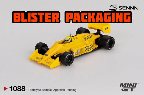 Mini GT Lotus 99T #12 Ayrton Senna 1987 Monaco Grand Prix Winner Blister Packaging MGT01088 1/64 Die Cast