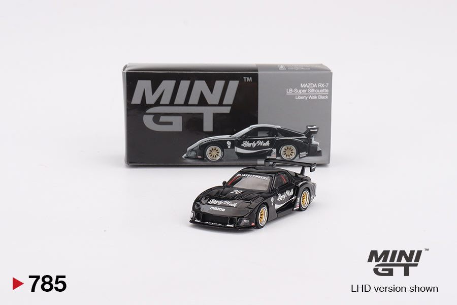 Mini GT MAZDA RX-7 LB-Super Silhouette Liberty Walk Black MGT00785 1/64 Die Cast