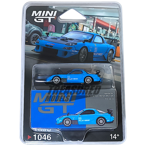 Mini GT Mazda RX-7 RE-Amemiya 20B NA 3ROTOR-7 “Ama-san Go” Blister Packaging MGT01046 1/64 Die Cast