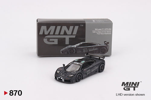 Mini GT McLaren F1 GTR #59 1995 Le Mans 24Hr Winner Post-Race Weathered MGT00870 1/64 Die Cast