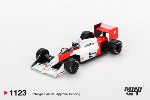 Mini GT McLaren MP4-4 #11 Alain Prost 1988 Japanese Grand Prix 2nd Place MGT01123 1/64 Die Cast