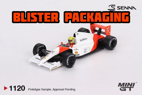 Mini GT McLaren MP4-6 #1 Ayrton Senna 1991 Japanese Grand Prix 2nd Place Blister Packaging MGT01120 1/64 Die Cast