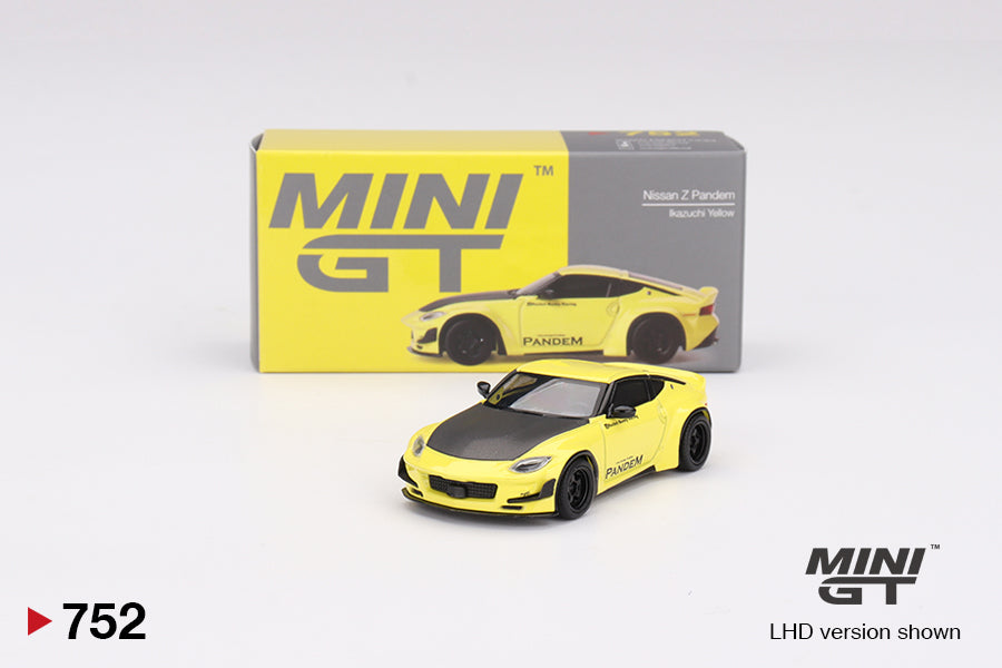 Mini GT Nissan Fairlady Z Pandem Ikazuchi Yellow MGT00752 1/64 Die Cast