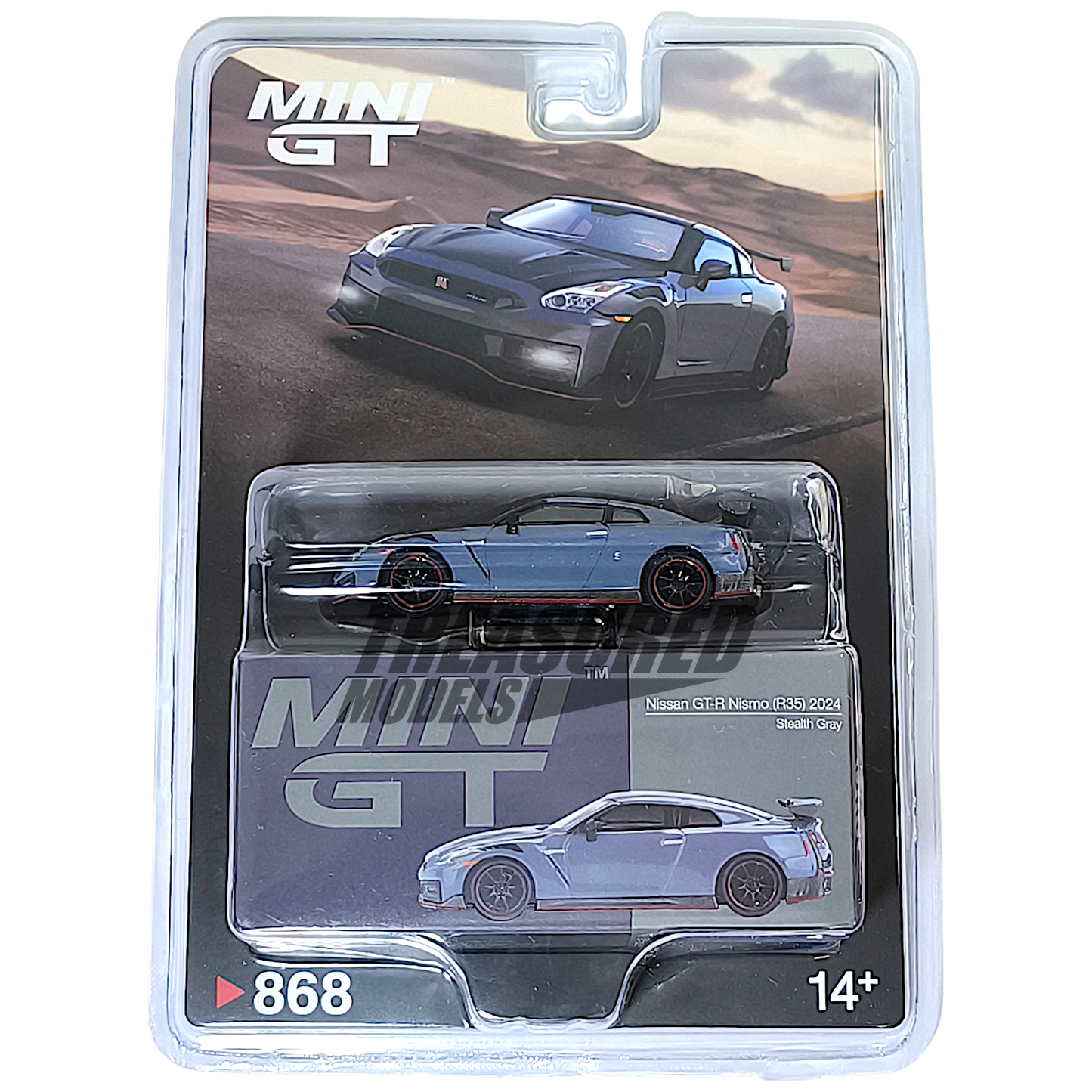 Mini GT Nissan GT-R Nismo 2024 NISMO Stealth Gray Blister Packaging MGT00868 1/64 Die Cast