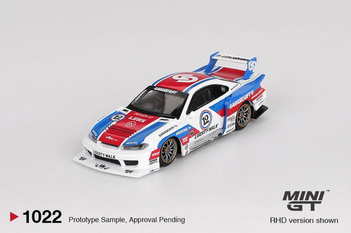 Mini GT Nissan LB-Super Silhouette S15 SILVIA GARASIDRIFT x LBWK 2025 MGT01022 1/64 Die Cast