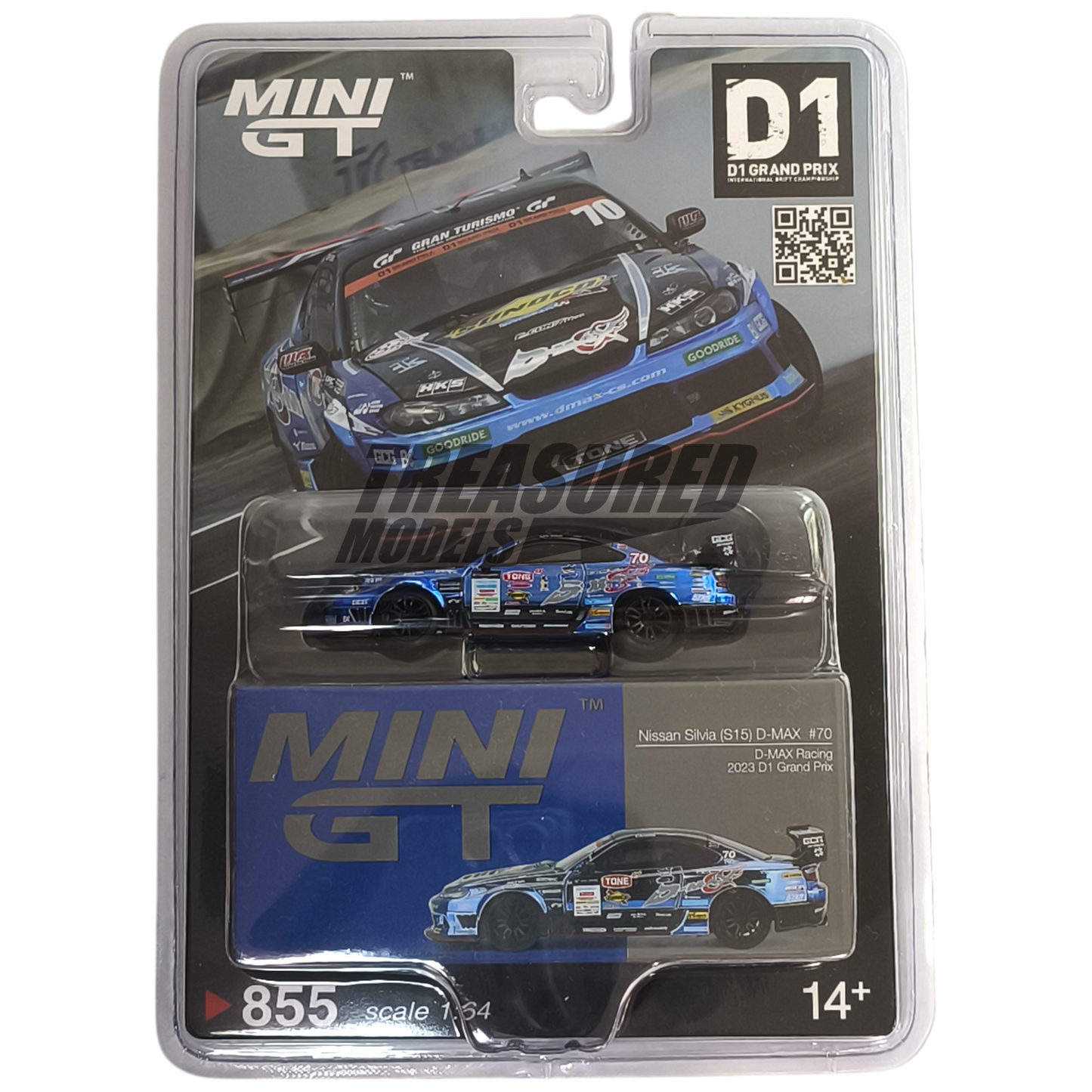 Mini GT Nissan Silvia S15 D-Max 70 D-Max Racing 2023 D1 Grand Prix MGT00855 1/64 Die Cast