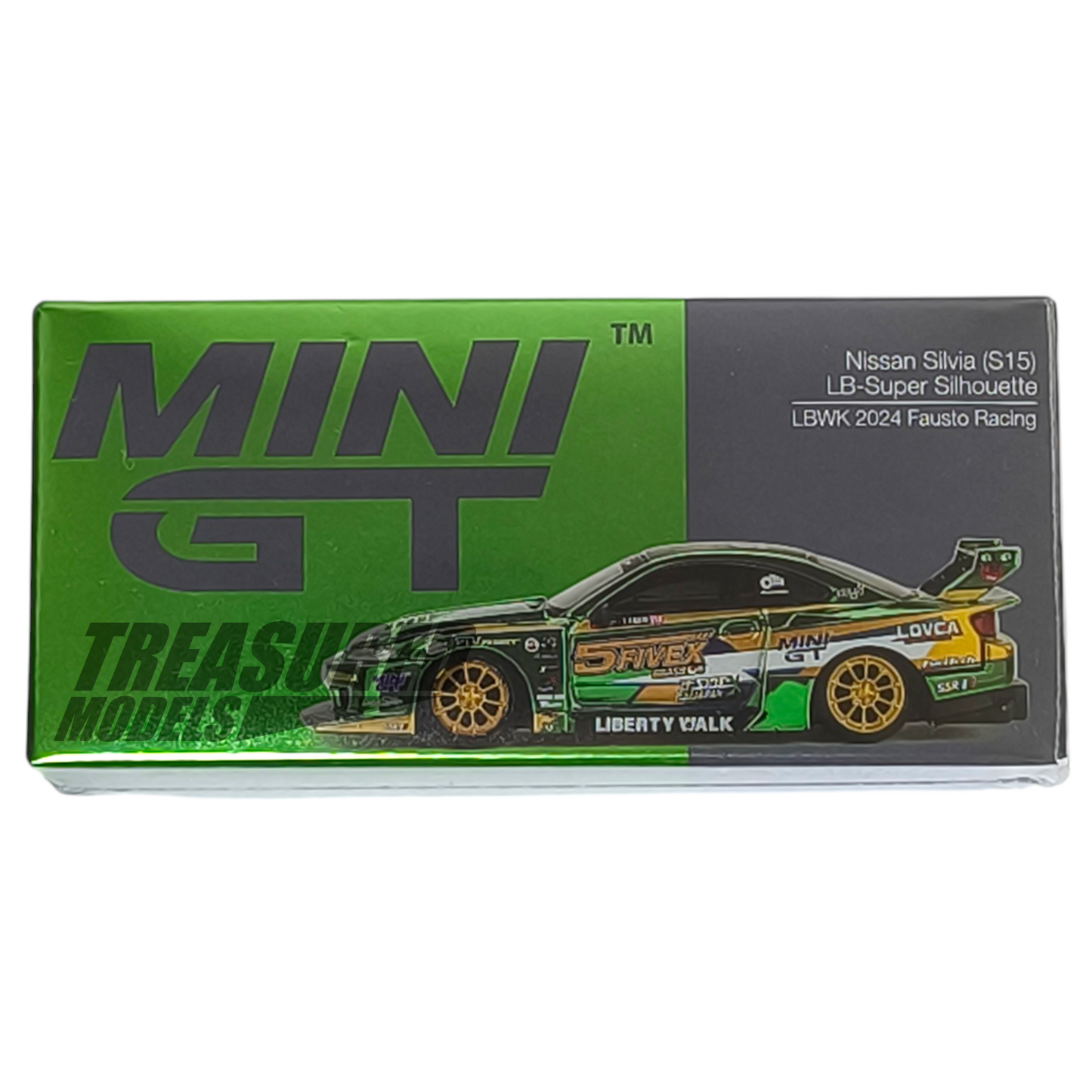 Mini GT Nissan Silvia S15 LB-Super Silhouette LBWK 2024 Fausto Racing MGT00858 1/64 Die Cast