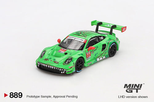 Mini GT Porsche 911 GT3 R #77 AO Racing 2024 IMSA Daytona 24 Hrs GTD Pro 2nd Place MGT00889 1/64 Die Cast