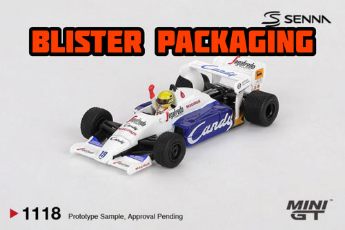 Mini GT Toleman TG184 #19 Ayrton Senna 1984 Monaco Grand Prix 2nd Place Blister Packaging MGT01118 1/64 Die Cast