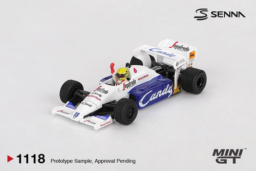 Mini GT Toleman TG184 #19 Ayrton Senna 1984 Monaco Grand Prix 2nd Place MGT01118 1/64 Die Cast