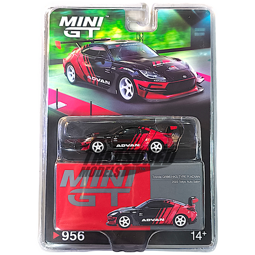 Mini GT Toyota GR86 HKS TYPE R ADVAN 2022 Tokyo Auto Salon Blister Packaging MGT00956 1/64 Diecast