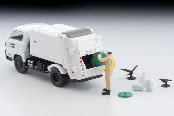 TomyTec Tomica Limited Vintage Neo Mitsubishi Fuso Canter Garbage Truck White 2025 LV-N343b 1/64 Die Cast