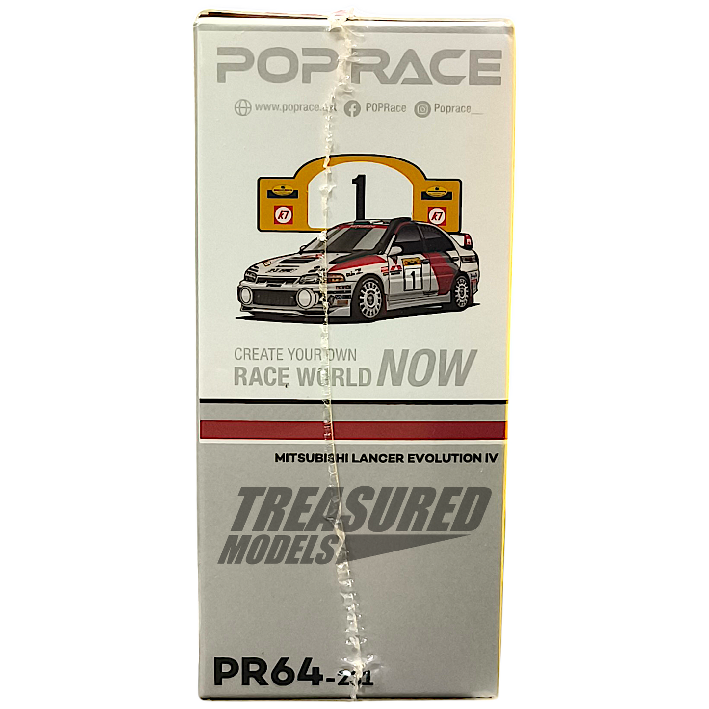 Pop Race Mitsubishi Lancer Evolution IV Safari Rally Kenya 1996 PR640231 1/64 Diecast